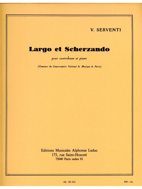 Largo et Scherzando: Contrebasse et Piano. 9790046203312