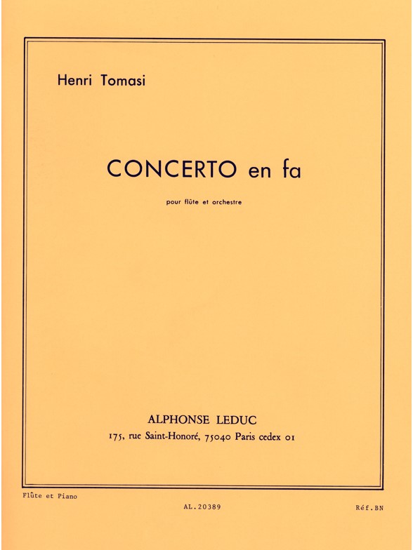 Concerto for Flute and Orchestra, Flute and Piano