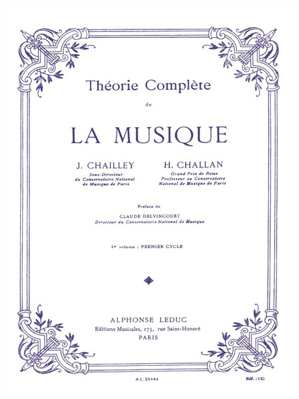 Théorie complète de la musique - Vol. 1: 1er Cycle, Solfege and Theory. 9790046204449