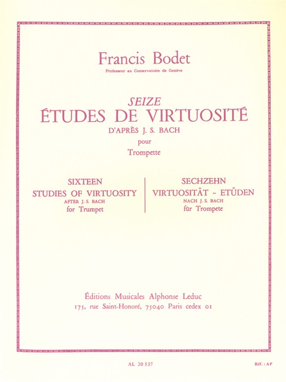 16 Études de virtuosité d'aprés Bach, Trompette