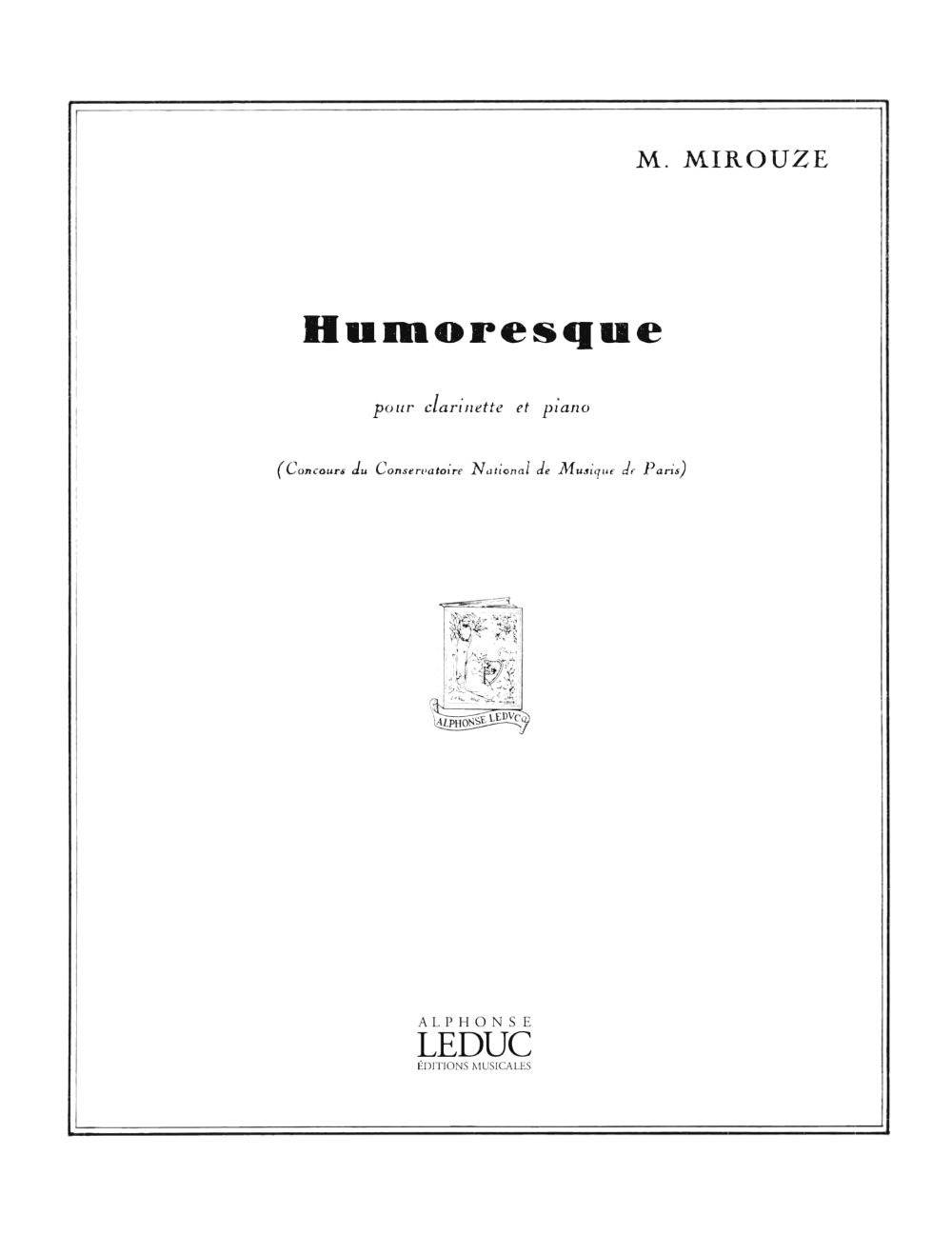 Humoresque, clarinette et piano