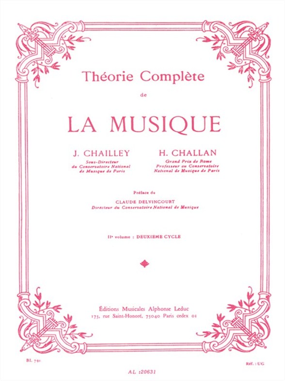 Théorie complète de la musique - Vol. 2: 2ème Cycle, Solfege and Theory