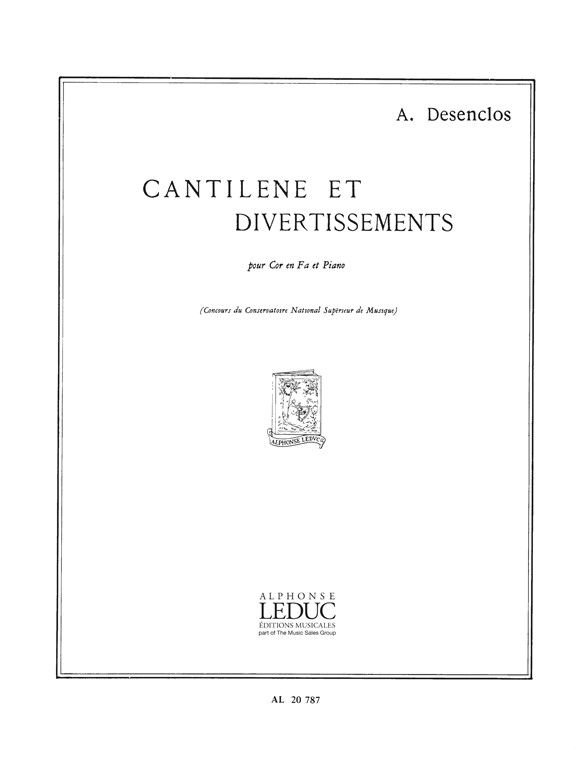 Cantilene et divertissement, cor et piano