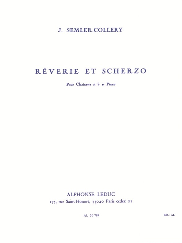 Rêverie et Scherzo, clarinette et piano