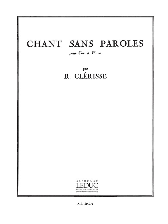 Chant sans paroles, cor et piano