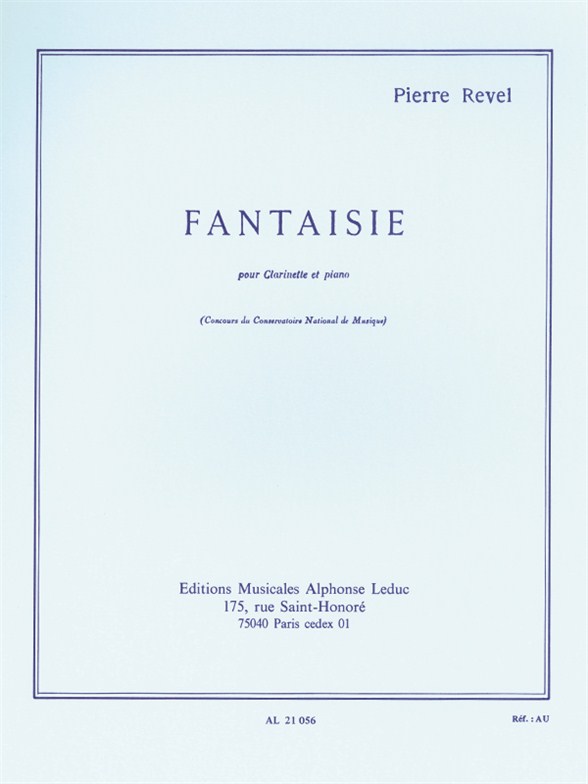 Fantaisie, Clarinette et Piano. 9790046210563