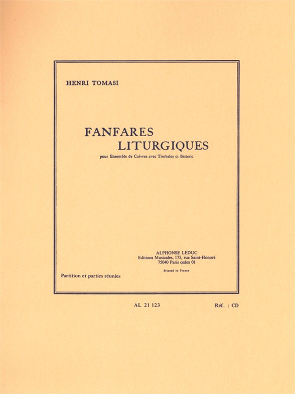 Fanfares Liturgiques, Brass Ensemble, Score and Parts