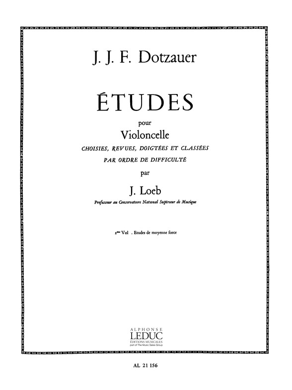 Études Vol. 2, Violoncelle