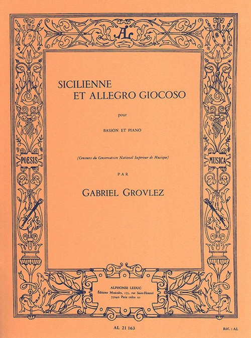 Sicilienne et Allegro Giocoso pour basson et piano