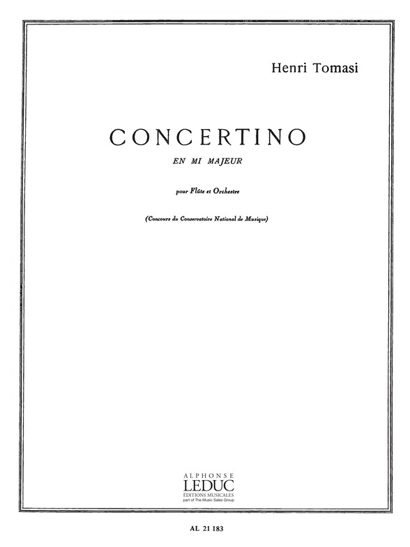 Concertino en Mi b majeur, Flute et Piano. 9790046211836