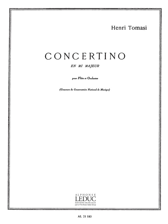 Concertino en Mi b majeur, Flute et Piano