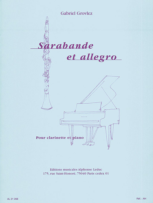 Sarabande et Allegro pour clarinette et piano