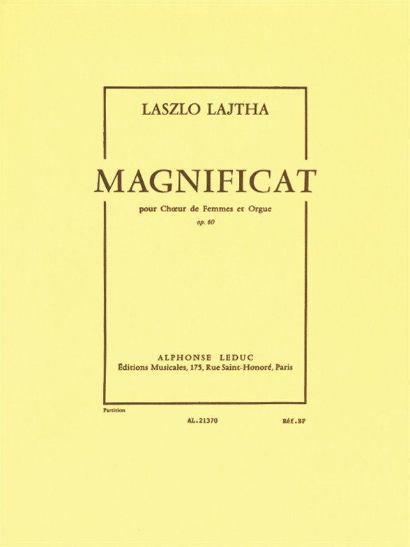 Magnificat Op. 60, Women's Choir and Piano