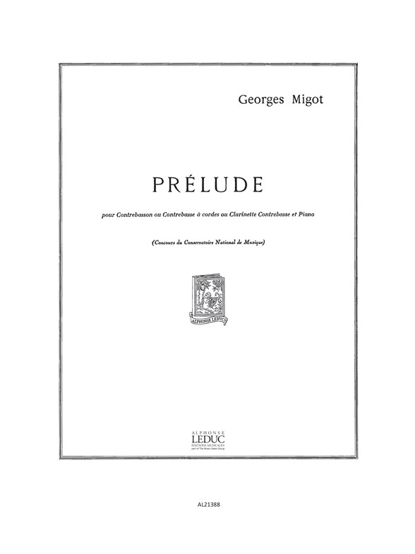 Prélude, Contrabasson et Piano