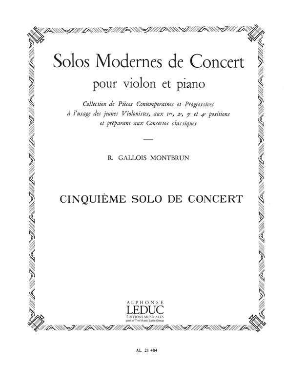 Solo de concert nº 5, violon et piano