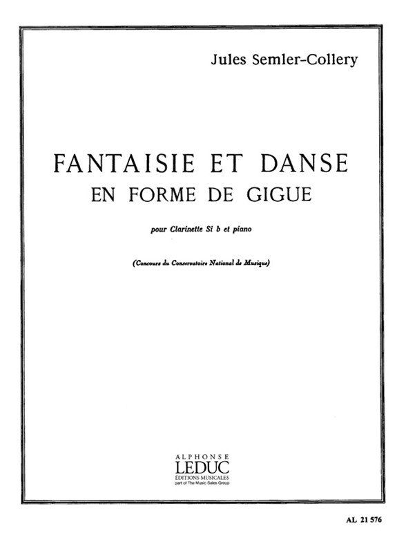 Fantaisie et danse en forme de gigue, Clarinette et Piano