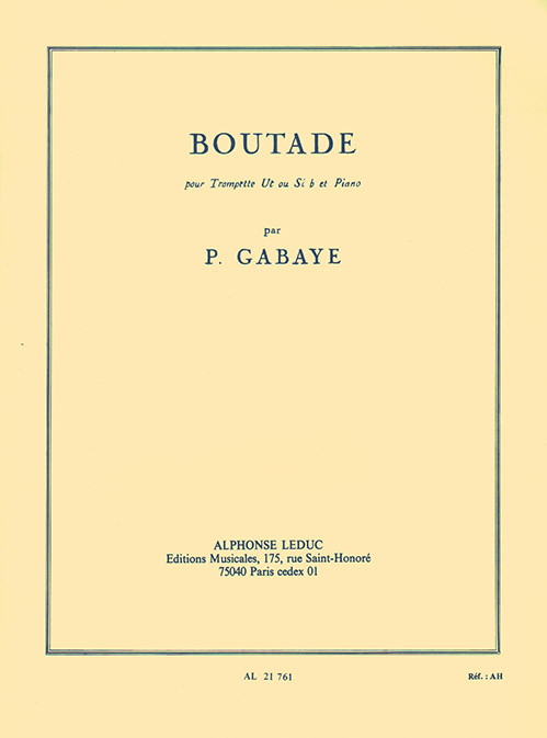 Boutade, Trompette et Piano