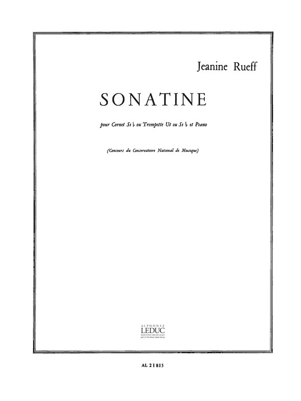 Sonatine pour Cornet Sib ou Trompette Ut ou Sib et Piano. 9790046218156