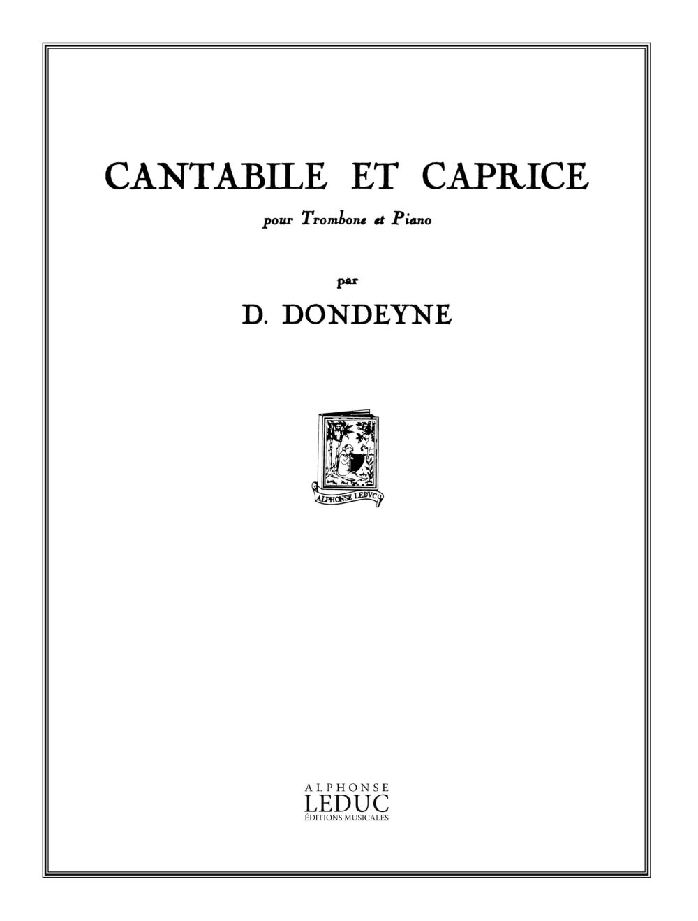 Cantabile et Caprice, Trombone et Piano