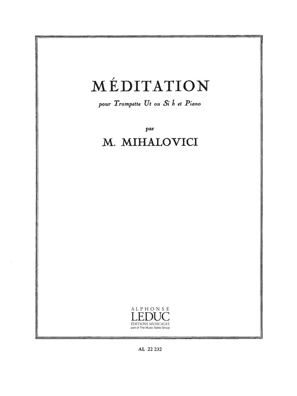 Meditation, trompette et piano