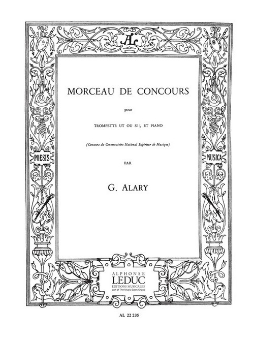 Morceau de concours, trompette en Ut ou Sib et piano