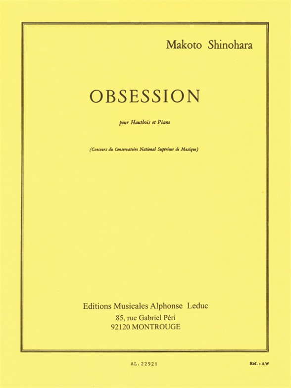 Obsession, pour hautbois et piano. 9790046229213