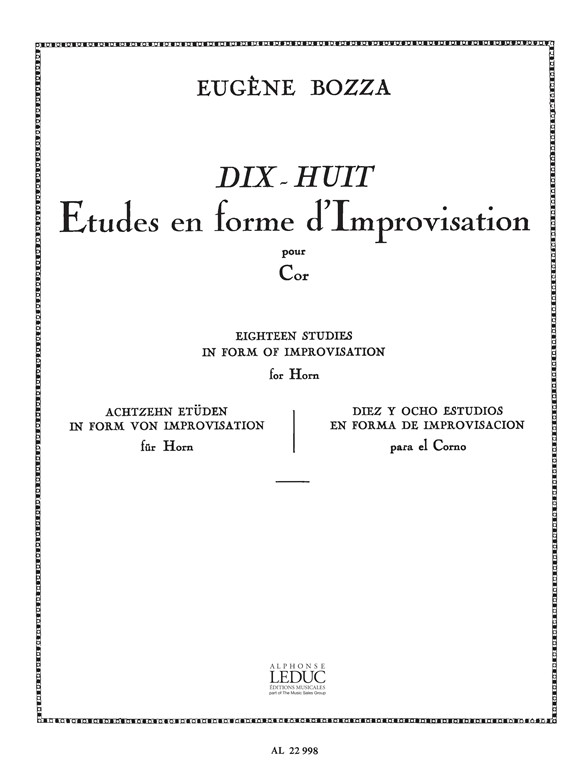 18 Etudes en forme d'improvisations, cor