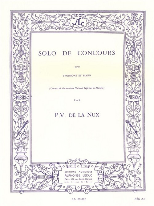 Solo de Concours, Trombone et Piano