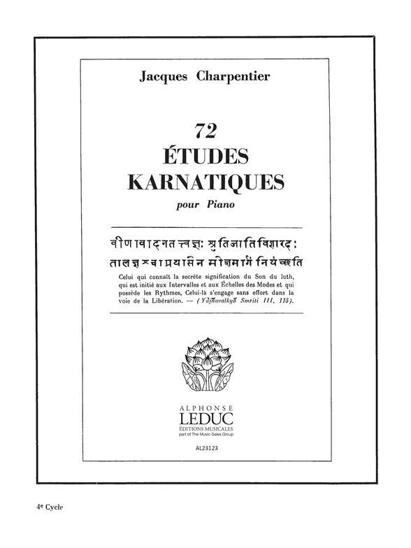73 Etudes Karnatiques Cycle 4, Piano. 9790046231230