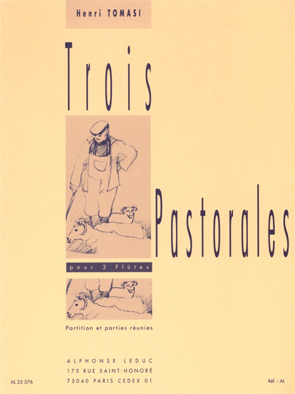 Trois Pastorales, pour 3 Flutes, Score and Parts