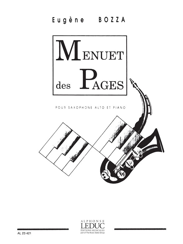 Menuet des Pages, Saxophone en Mi b et Piano