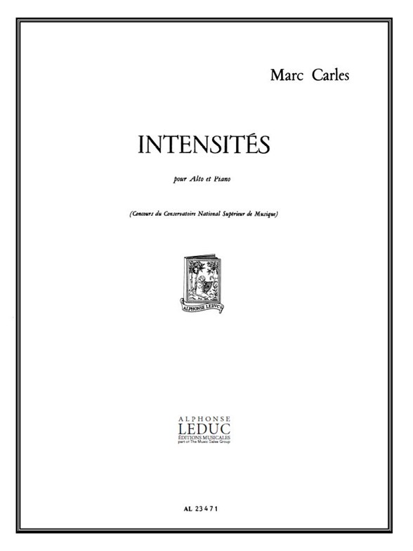 Intensités, alto et piano