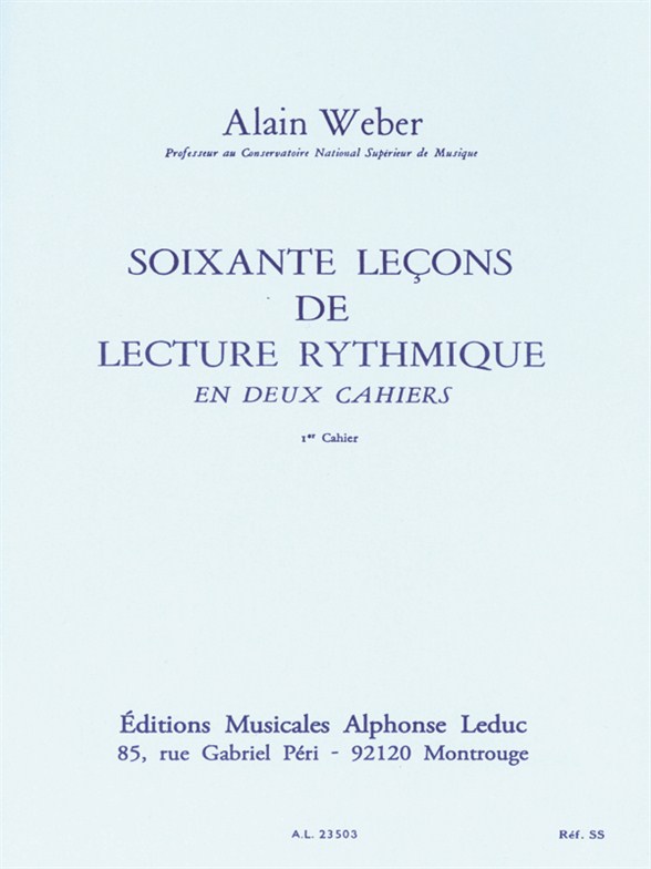 60 Leçons de Lecture Rythmique Vol. 1. 9790046235030