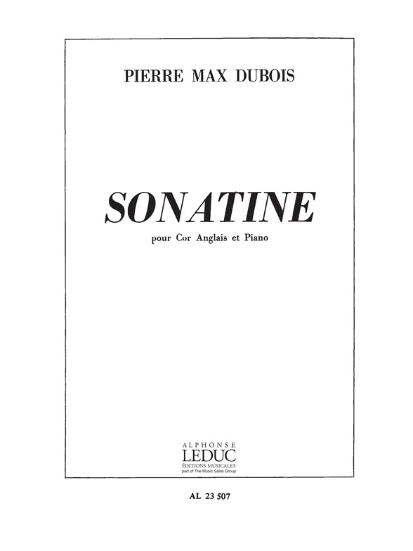 Sonatine, pour cor anglais (ou hautbois) et piano, Score