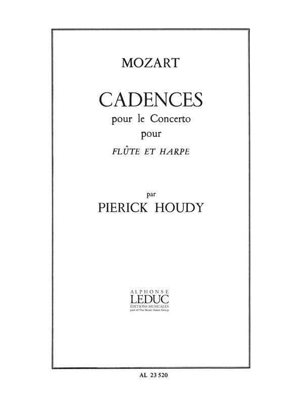 Cadences pour le Concerto pour Flute et Harpe, Score