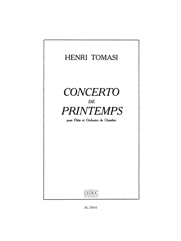 Concerto de Printemps, pour Flute et Ochestre de Chambre