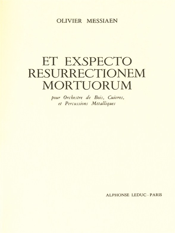Et exspecto resurrectionem mortuorum, orchestre, Score