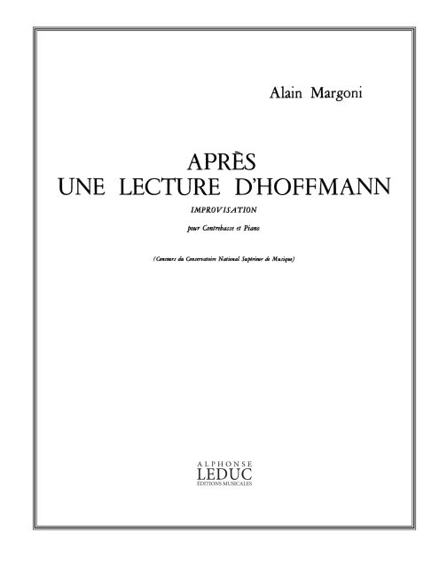 Après une lecture d'Hoffmann, contrebasse et piano. 