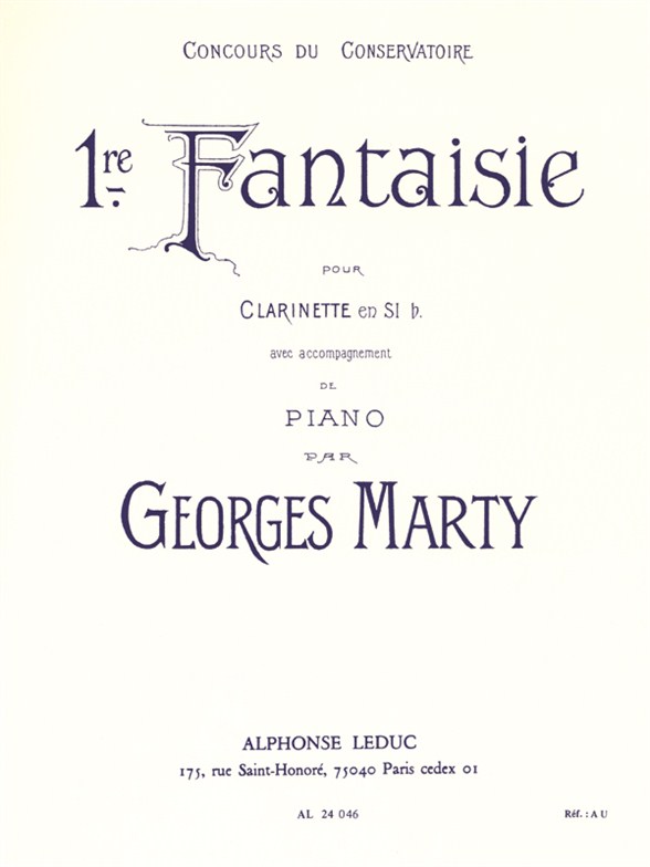 Fantaisie nº 1, pour clarinette et piano