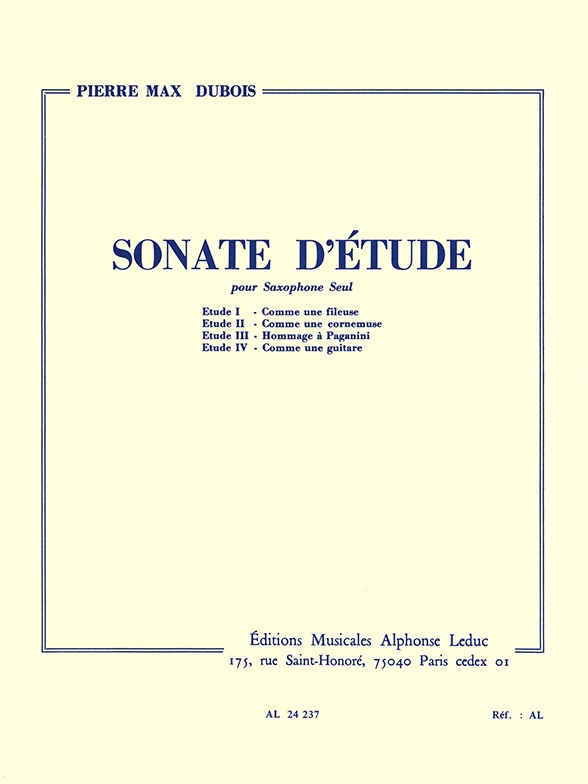 Sonate d'étude, saxophone
