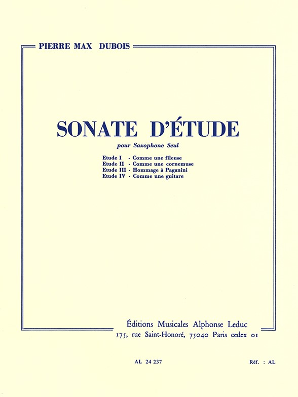 Sonate d'étude, saxophone