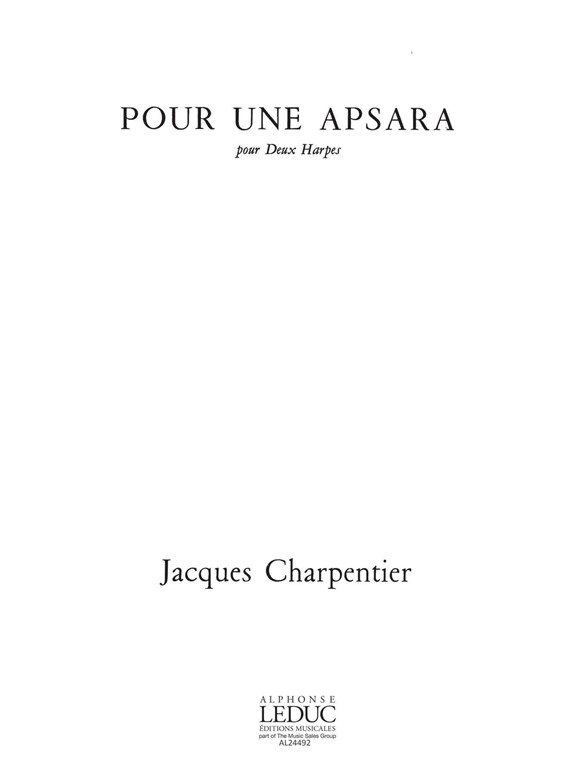 Pour une Apsara, 2 Harpes. 9790046244926