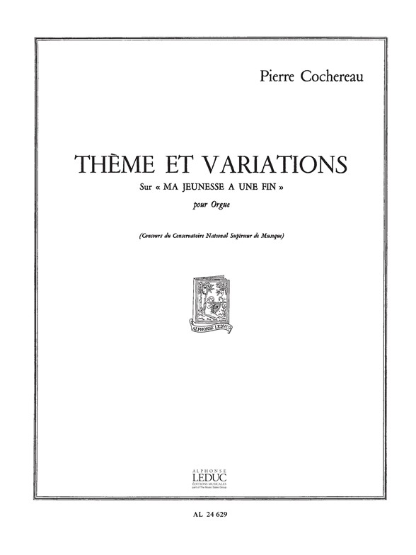 Thème et variations Op. 16, orgue. 9790046246296