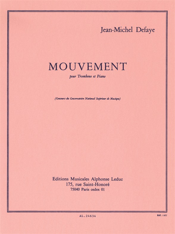 Mouvement, Trombone et Piano