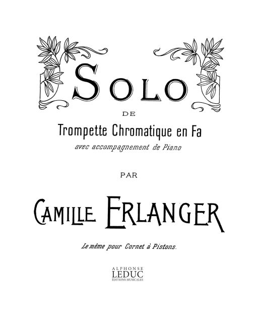 Solo, Trompette en Fa et Piano