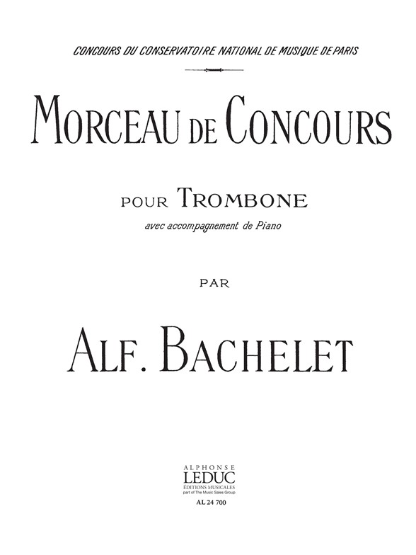 Morceau de concours, trombone et piano