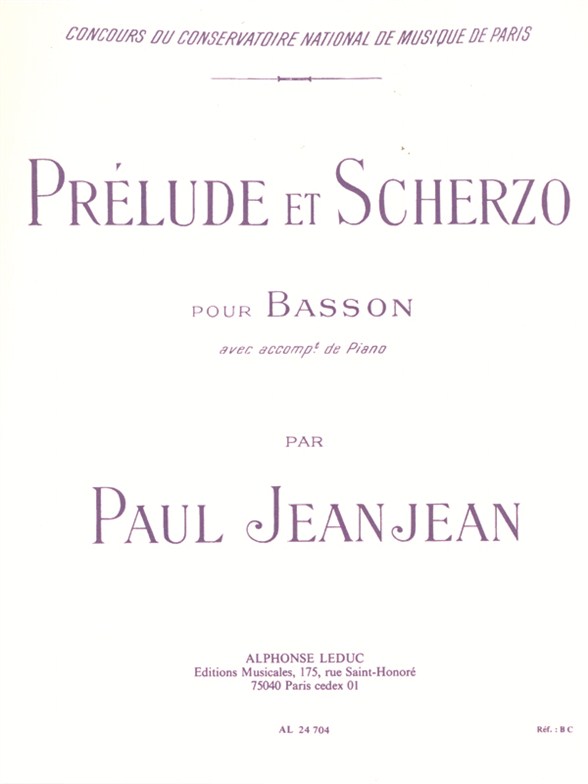 Prelude et scherzo, bassoon et piano
