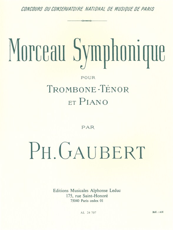 Morceau symphonique, trombone et piano