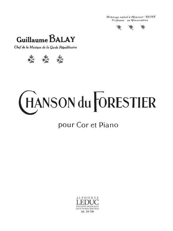 Chanson du forestier, cor en Fa et piano