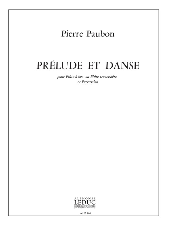 Prelude et danse, flûte et percussion. 9790046251405